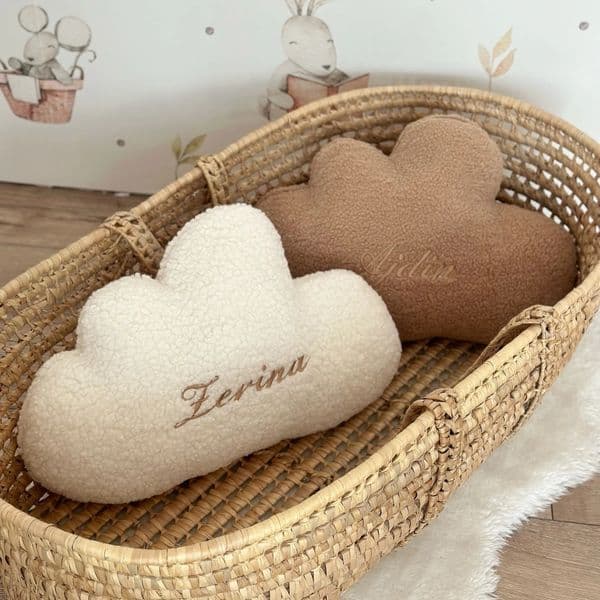 Personalized Name Lambswool Baby Pillow Cloud Shape Home Decor Sofa Decorative Cushion Throw Pillow Car Seat Chair Bed Couch 251104