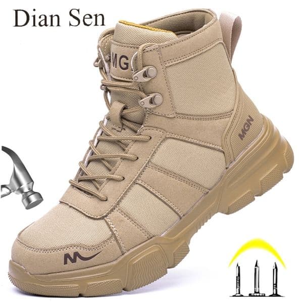 Work Boots Indestructible Safety Shoes Men Steel Toe Shoes PunctureProof Sneakers Women Non Slip Work Shoes Male Tactical Boots 251023CJ