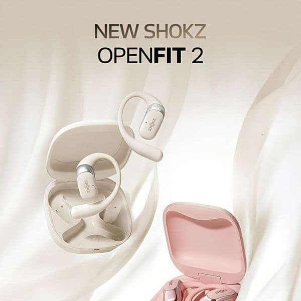 SHOKZ New Openfit 2 Open Headphones, True Wireless Bluetooth Earphones Microphone, Ear Hook Earbuds, 48 Hours Playtime, Fast Charging, Ip55 Waterproof, With