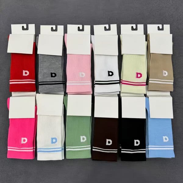 3 piece socks designer womens luxury socks pure cotton yoga socks black white and multiple colors sports socks and stockings midlength socks school style mixed