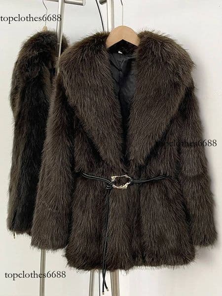 Mumaroho 2025 Winter Autumn Faux Fur Coat Solid Brown Long Sleeve Thick Warm Outwear Fluffy Jacket Women With Belt