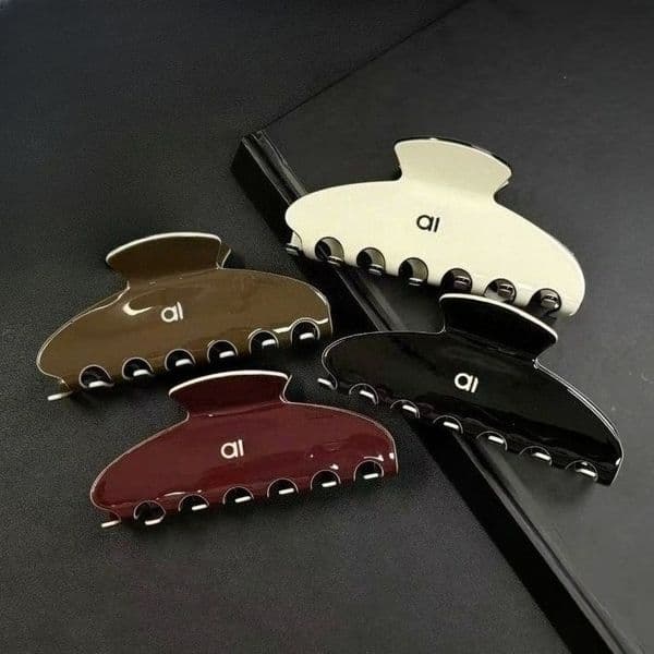 Women's Designer Shark American Sporty Letter High-Quality Acetate Clips Everyday Versatile Hair Accessories