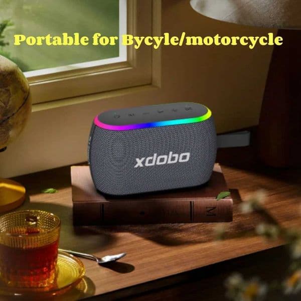 30W Xdobo Riding Motorcycle Music Speaker Outdoor Portable Deep Bass RGB Light Effect Party Speaker Wireless Durable Battery K251110