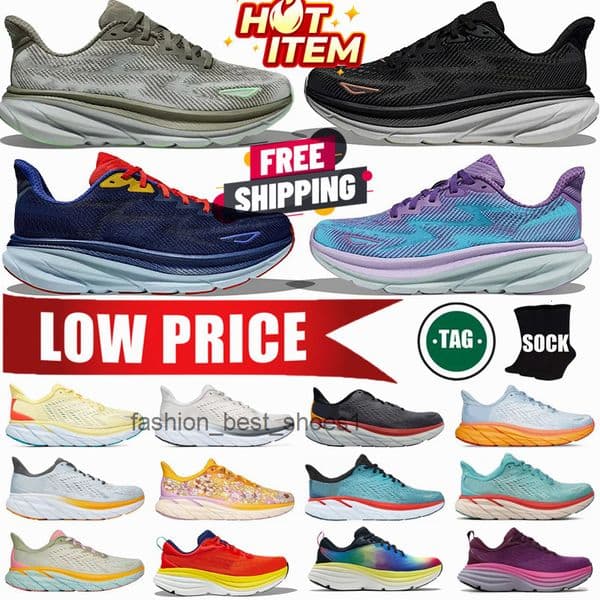 Clifton New hokamen 9 10 Casual Bondi Cliftons Shoes Harbor Mist Carbon X 2 Free People Designer grey Athletic 8 Mens Women