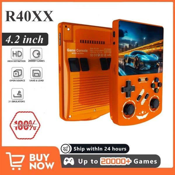 R40XX Retro Handheld Game Console Open-Source Built-in WIFI 1024768 42 Inch I Screen Pocket Video Movie Player Boys GiftM251111