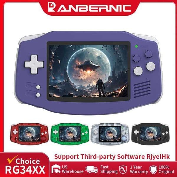 ANBERNIC RG34XX Retro Handheld Game Console 34 I SCREEn Linux 64-bit Video Gaming Player support WiFi HD TV OutputM251111