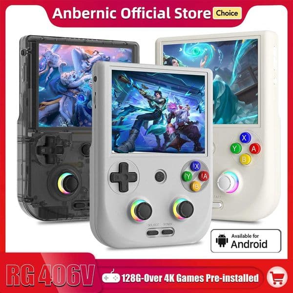 ANBERNIC RG406V Portable Game Console 4 I Touch Screen Android 13 Unisoc T820 64-bit Game Player 5500mAh RGB lightingM251111