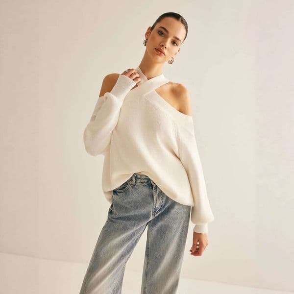 Autumn Winter Women S European And American Hot Selling Fashion Off Shoulder Sexy Loose Knitted Pullover Sweater
