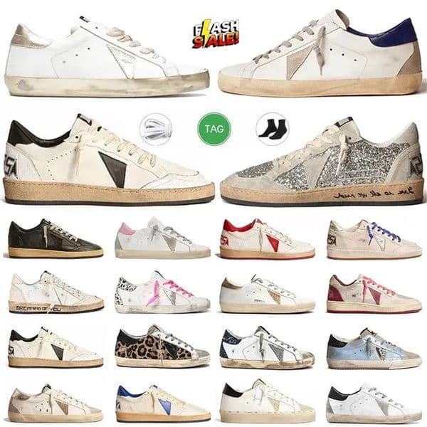Friday Black Discount Plate-forme goose Shoes Sneakers Shoes Loafers Old Dirty Shoe star Women Men Black White Ball Casual Star Size