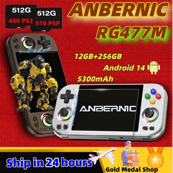 ANBERNIC RG 477M Handheld Game Console Android 14 47 LT In-Cell Multi-touch Screen Video Gaming Player Al Assistant RG477MM251111
