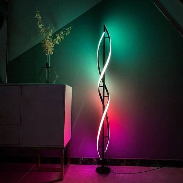 Christmas Christmas Minimalist creative lamp, bedroom living room personalized atmosphere lamp,Nordic minimalist LED circular curve floor lamp ddmybear ddmytues