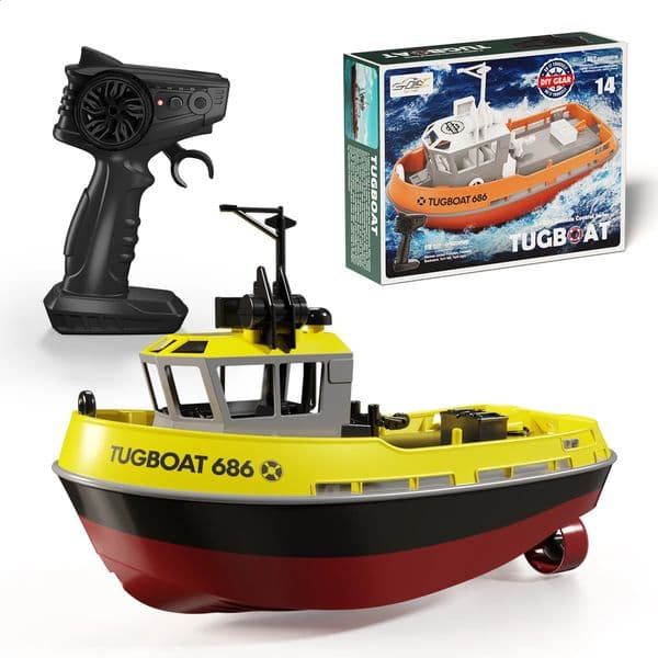 686 RC Boat 1/72 Powerful Dual Motor Wireless Radio Control Shipboat 24G Electric Remote Control Tugboat Model Toys for Boy 260320