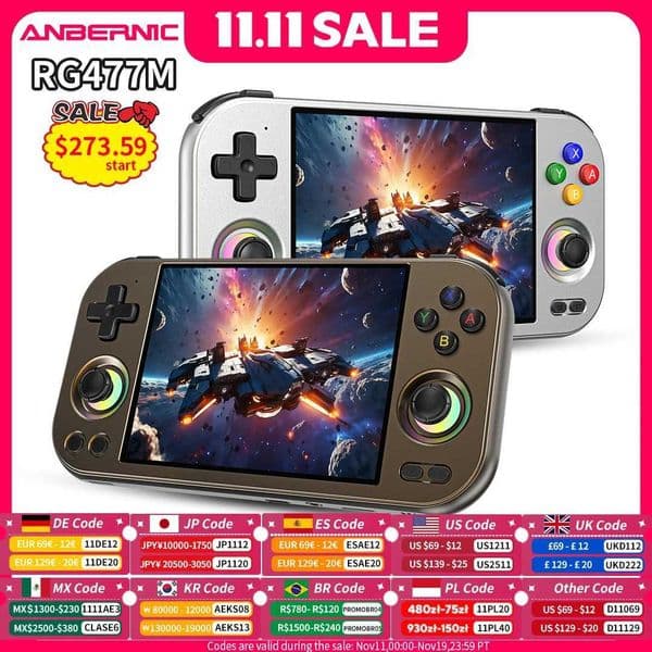Anbernic RG 477M Handheld Game Console 47 LT In-Cell Multi-touch Screen Android WIFI Video Gaming Player Al Assistant RG477MM251111