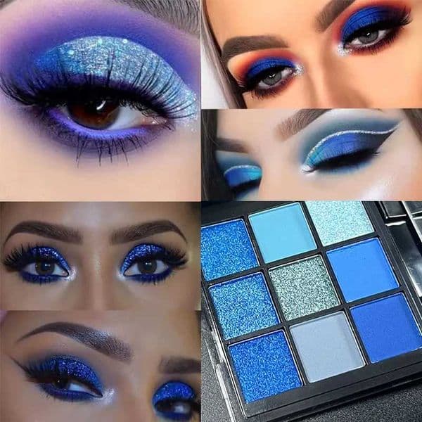 9 Color Blue Eyeshadow Palette Matte Shimmer Dolphin Eye Shadow Palette Glitter Makeup Pigmented Long Lasting ProfessionalXJ251111