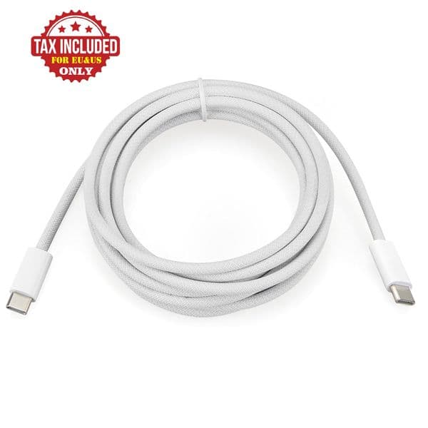 6ft 240W USB C to USB C Cable 2M Nylon Braided Fast Charging Cord for New MacBook Pro/Air, iPad Pro, Switch and More (