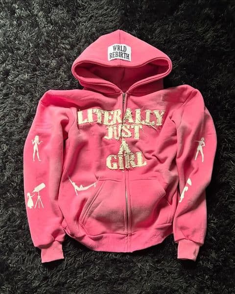 American Y2K hip-hop lettered embroidery hoodie a stylish street style for both men and women with a loose zipper cardigan 251110