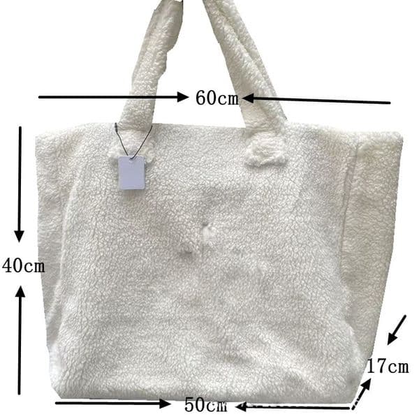 Womens Large Capacity Faux Fur Tote Bag Warm & Stylish Shoulder Handbag for Autumn/Winter