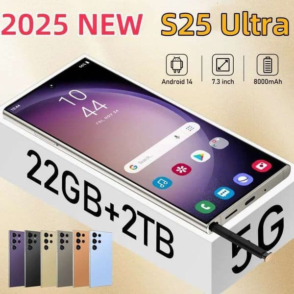 2025 Hot S25 Ultra Smartphone Original 7.3 Inch Celulares Android Moblie Phones Unlocked 5G Dual Sim Global Version CellPhones
