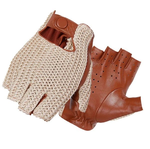 Mens Genuine Leather Unlined Retro Snap-fastener Fingerless Semi-finger Tactical Driving Riding Punk Rock Short Gloves MittsW251111