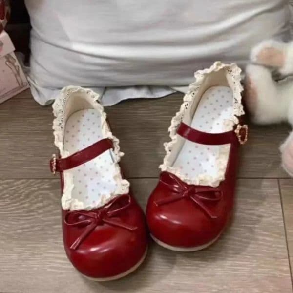 Womens Fashion Single Shoes Spring Round Head Shallow Mouth Butterfly Knot Metal Buckle Soft Sole Non-slip Flat Shoes 251111