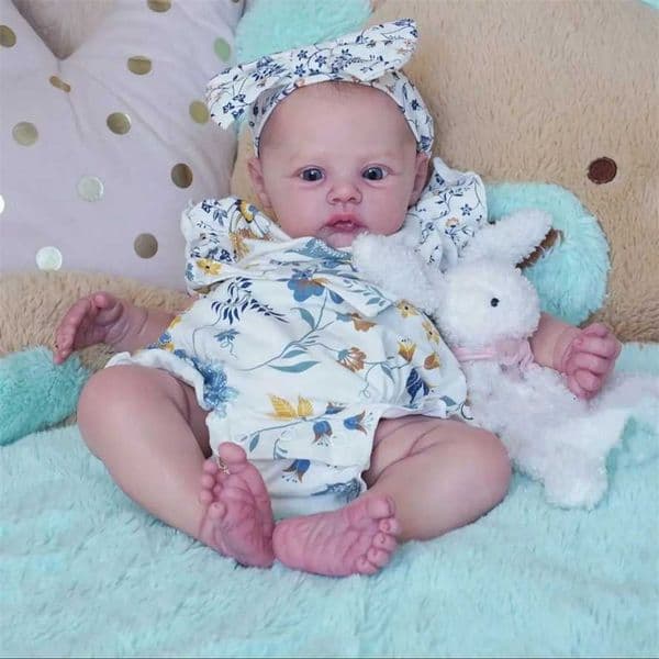 48 CM Meadow 3D Skin Visible Veins Soft Vinyl Limbs Cloth Body Reborn Baby Doll Toy For Girl Kid Dress Up Play House Toy