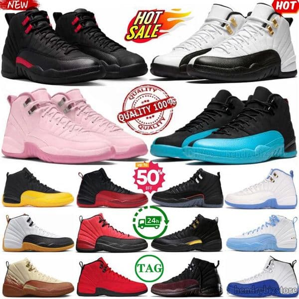 12S 12 Taxi Bloodline Basketball Shoes French Blue Triple White University Flu Game Phantom Barons Vapor Green Cherry Field Purple Brilliant Orange Men Footwear