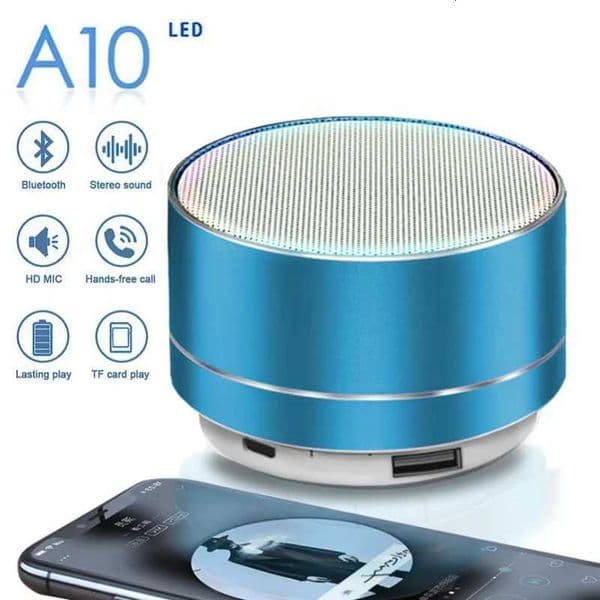 A10 Wireless Bluetooth Speaker Small Steel Cannon Subwoofer Portable Mini Gift Card Bluetooth Audio PC Laptops Outdoors Speakers K251110