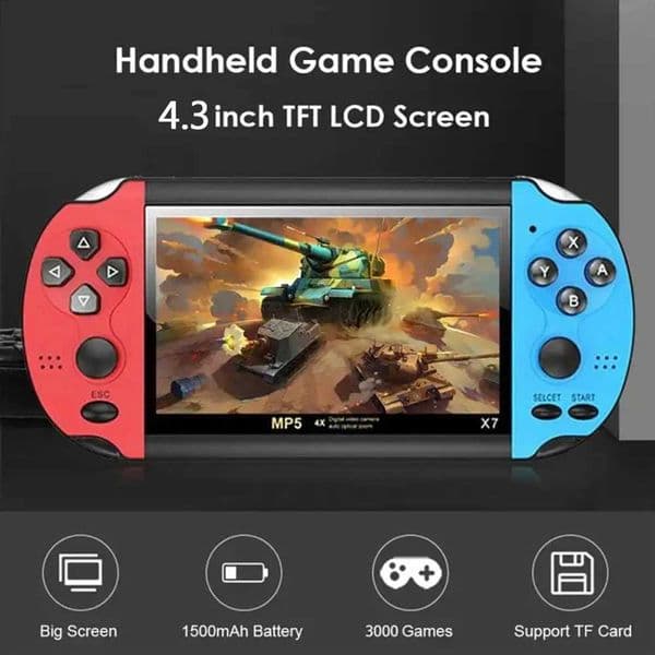 X7 43inch retro handheld game console with builtin portable game console audio and video game console AV output childrens T250411