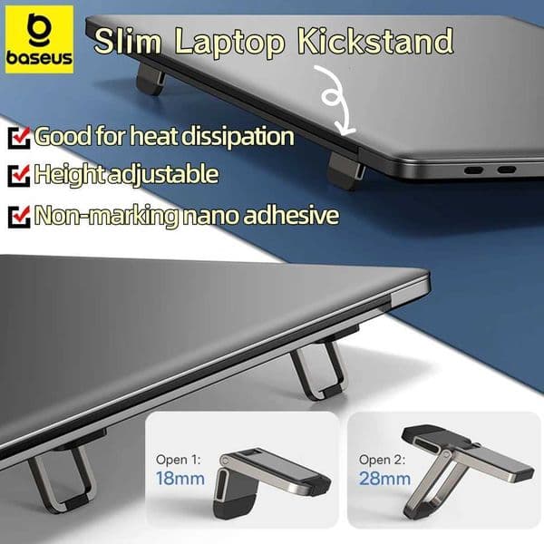Baseus Laptop Stand Alloy Notebook Kickstand Foldable Convenient Height Adjustable Mini Cpact Desktop Cputer Holder 2PCS/SET C251111