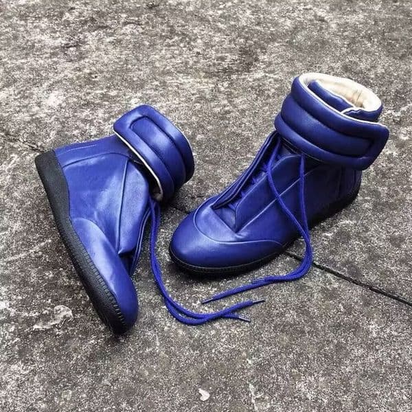 brand mm22 maison future high top sneakers shoes front touchstrap fastening leather round toe party dress technical casual walking 53c a8a top AAAA