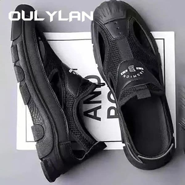 Mens breathable sports shoes beach sandals outdoor trend sandals summer mesh hollow casual outer shoes 250408