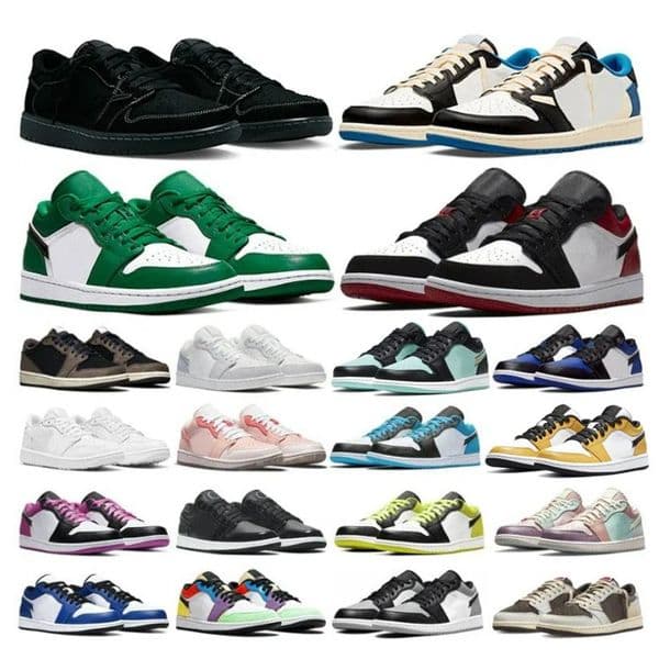 Basketball Shoes 1S Triple White Shadow University Blue UNC Chicago Light Smoky Grey mocha Outdoors Men Women Sneakers Eur 36-47
