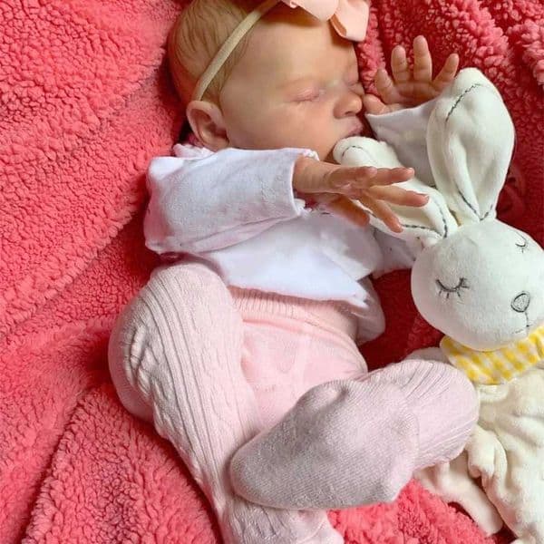 BZDOLL Realistic 50cm Soft Silicone Asleep Cute Reborn Baby Doll With 3D-painting Skin Alive 20inch Newborn Bebe Birthday Gift
