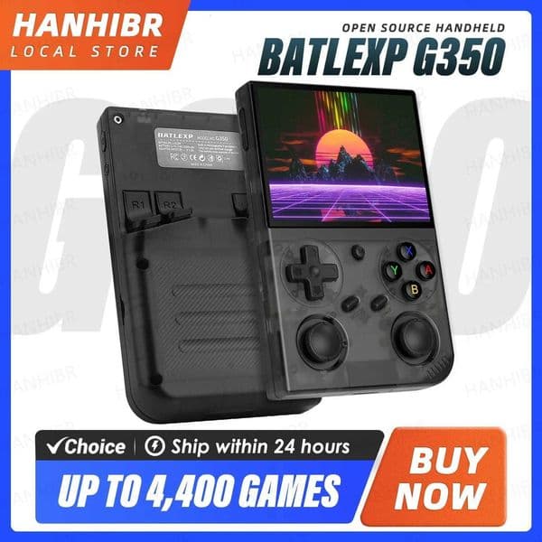 BATLEXP G350 Handheld Game Console 35 I Screen Linux System Dual Joystick Vibration Motor Retro Portable Video Console GiftM251111
