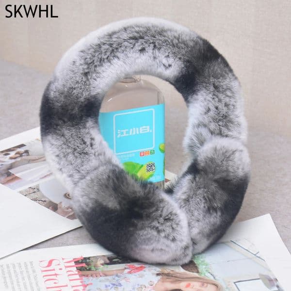 Fashion Winter Accessories for Women and Men Natural Rex Rabbit Fur Earmuff Covering Warm Ear Protection Earmuff 251110BJ