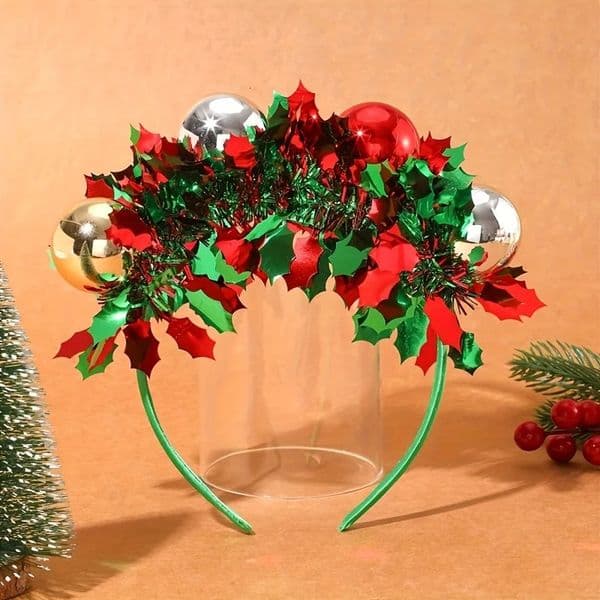 1 piece of Christmas headpiece -Christmas ball headband - Festival headband festive Christmas headband - Personalized accessory 251111