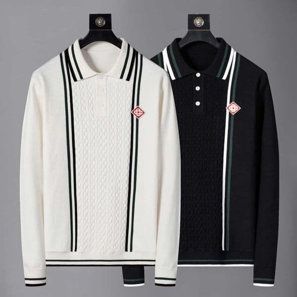 25ss Designer Knitted sweater T-shirt men quarter zip knit sweaters mens pullover half zipper luxury casual small horser jumper autumn wool women hoodie