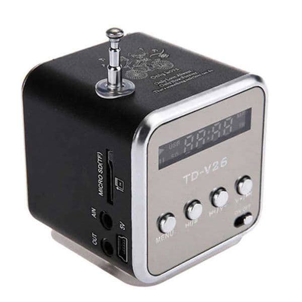 EONKO TD-V26 Multimedia Metal Mini Bluetooth Speaker with TF USB FM AUX LED Display LED Light K251110