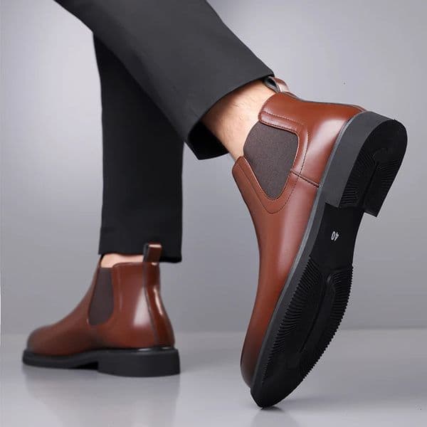 Autumn Business Casual leather mens Comfortable and fashionable Chelsea ankle boots 251111