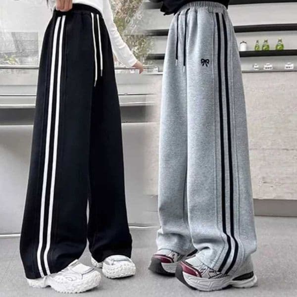 2026 New Girl Sports Teenager Spring Wide-Leg Casual Trousers 2025 New Childrens Straight Loose Pants Kids Autumn Clothing L251110 Designer