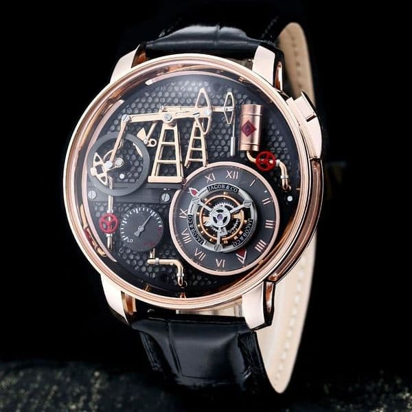 jacobo co watch men diamond watches 10A high quality mechanical movement uhren sapphire superclone reloj The Oil Pump active fly wheel montre luxe watchbox 1HAR