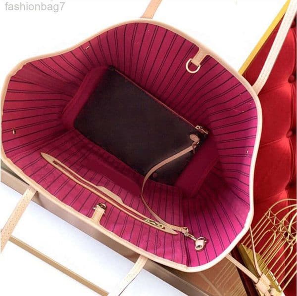 Evening Totes Tote bag Designer bags handbag wallet Fashion Leather messenger old flower Brown lattice MM shoulder Women Bags High Capacity C4