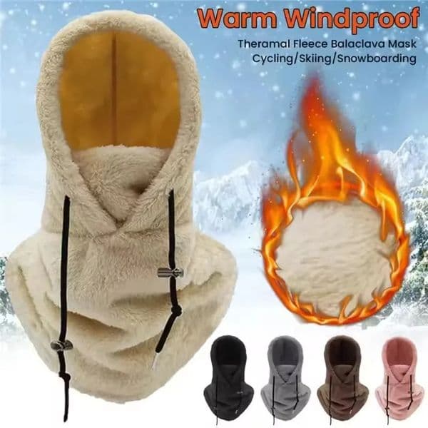 Fleece Balaclava Winter Ski Windproof Cap Outdoor Cycling Cap for Men Face Masks Hood Beanies Women Plush Warm Hat 251110