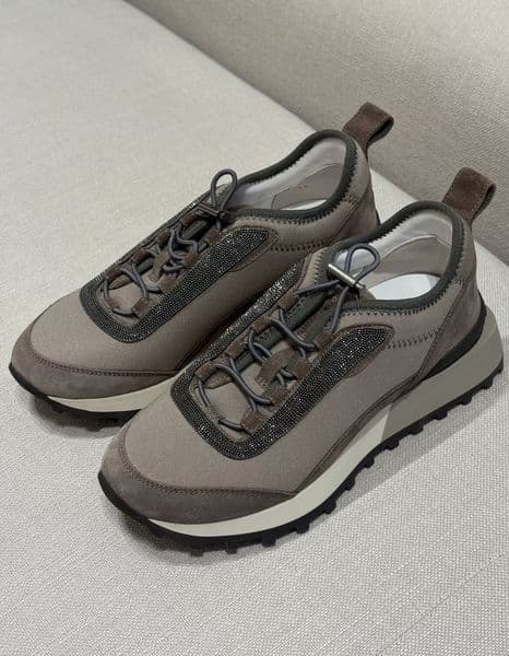Famous Brand Monili Embroidery Knitting Sneakers Shoes Women Men Techno Fabric Suede Runners Sports with Precious Trim Discount Couple Platform Trainers