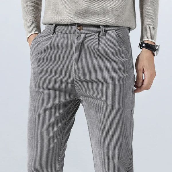 Spring Autumn Mens Corduroy Trousers Mens Clothing Stretch Slim Fit Casual Pants Fashion Mens Business Work Pants 251111