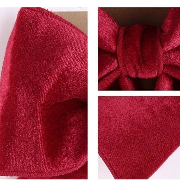 Christmas New Flannel Bow Tie Red Green Handcrafted Tree Decorations Bowknot Holiday Decoration ddmytues