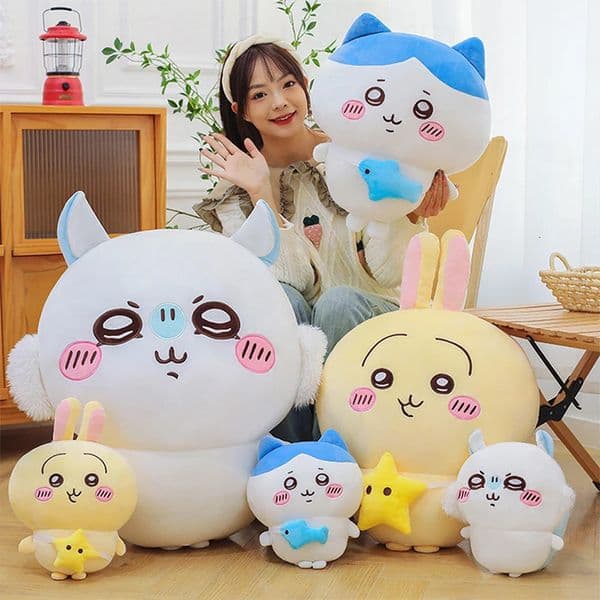 30-80cm Kawaii Hachiware Momonga Plush Toy Plush Dolls Are Soft But Not Easily Deformed Plush Room Decoration Birthday Gift 251111