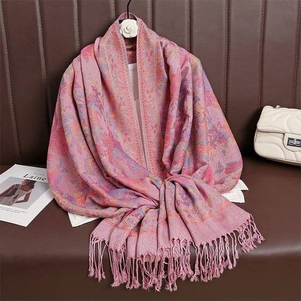 Women Paisley Scarf Cashmere Feeling Pashmina Shawls Tassel Hijab Head Wraps Femme Winter Scarves Foulard Bufanda 2024 ddmythur