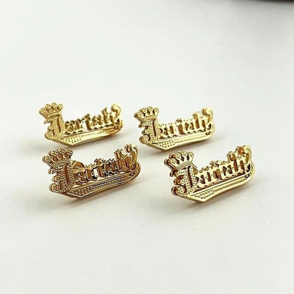 DHQH Customized Name Stainless Steel Earrings 3D Gold Plated Personalized 250410