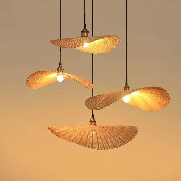 New Chinese Bamboo Chandelier Lights Japanese Tatami Teahouse Hanging Lamp Southeast Asian Living Room lustre Bedroom home Lamps X251112